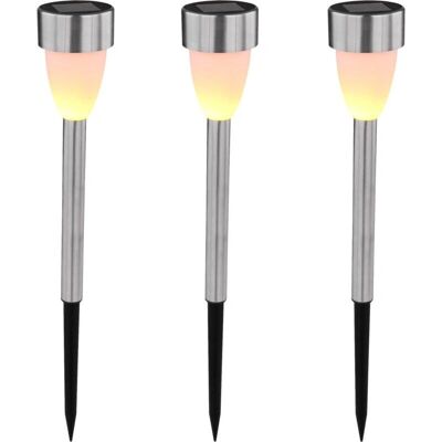 Lampada da giardino solare GLOBO - Modello 33576-3 - Acciaio inox IP44 Lampada da giardino solare GLOBO - Modello 33576-3 - Acciaio inox IP44