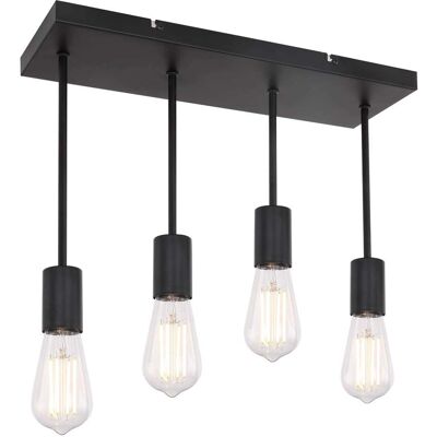 Globo Martha Deckenleuchte - Vintage modern, E27, Schwarz - Deckenlampe Globo Martha Deckenleuchte - Vintage modern, E27, Schwarz - Deckenlampe