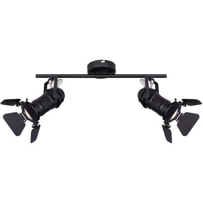 Globo Lighting Egon Schwarze Metall Pendelleuchte - 2 GU10 Lampen Globo Lighting Egon Schwarze Metall Pendelleuchte - 2 GU10 Lampen