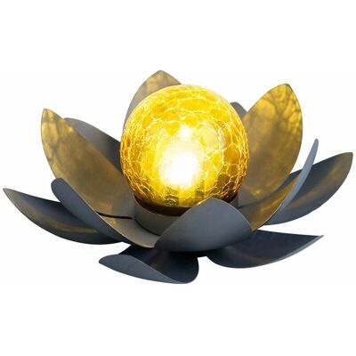 Globo Solar-Garten-Lotuslampe - IP44 Warmweiß-LED - 25cm Globo Solar-Garten-Lotuslampe - IP44 Warmweiß-LED - 25cm