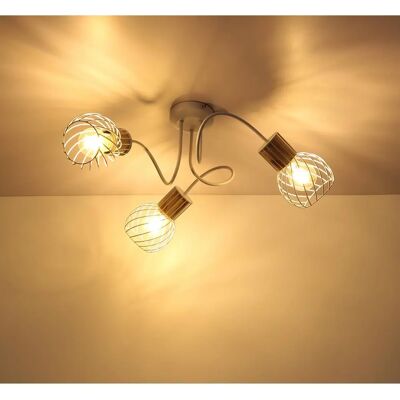 Globo Lighting Luise Metal White E27 3 Lamps Ceiling Light Globo Lighting Luise Metal White E27 3 Lamps Ceiling Light