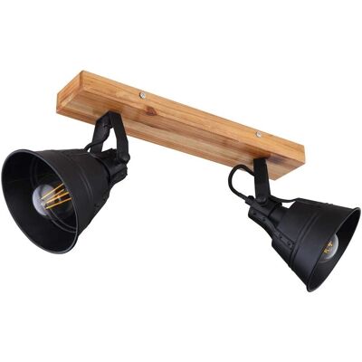 Lámpara colgante GÜNTHER de Globo Lighting - Regulable, Madera y Metal - Estilo Industrial Lámpara colgante GÜNTHER de Globo Lighting - Regulable, Madera y Metal - Estilo Industrial