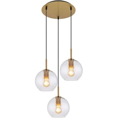 Globo Lighting Adara Messing 3-Lampen Pendel - Pendelleuchte Globo Lighting Adara Messing 3-Lampen Pendel - Pendelleuchte
