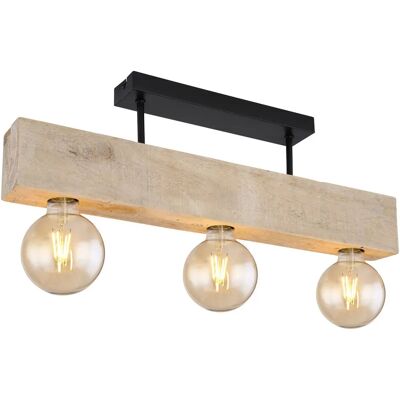 Globo Lighting Adalie Deckenleuchte - Metall & Holz - 3 E27 Fassung Globo Lighting Adalie Deckenleuchte - Metall & Holz - 3 E27 Fassung