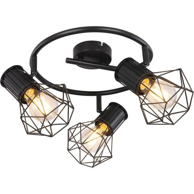Foco de Techo Priska Negro Globo Lighting - 3xE27 Foco de Techo Priska Negro Globo Lighting - 3xE27