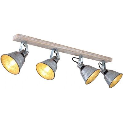 Foco de Techo Globo Gunter I - 4 Luces, Blanco y Dorado - Lámpara de Techo Foco de Techo Globo Gunter I - 4 Luces, Blanco y Dorado - Lámpara de Techo