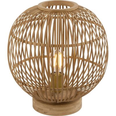 Lampe de Table Globo Lighting Hildegard Bambou - Lumière Relaxante - Publicité Lampe de Table Globo Lighting Hildegard Bambou - Lumière Relaxante - Publicité