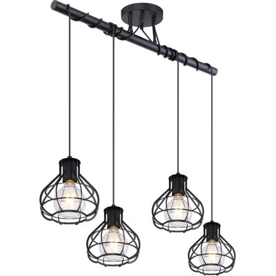 Globo Clastra Pendelleuchte - Verstellbarer Industriestil 4xE27 Globo Clastra Pendelleuchte - Verstellbarer Industriestil 4xE27