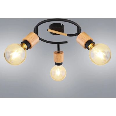 Foco de Techo Globo Lighting Jorna - Metal y Madera - 3 E27 Foco de Techo Globo Lighting Jorna - Metal y Madera - 3 E27