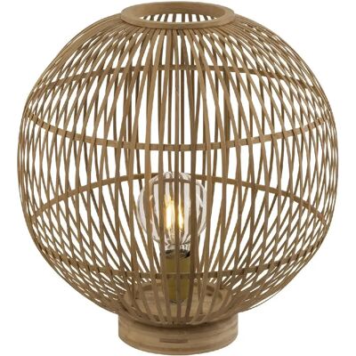 Globo Hildegard - Beige - Bambou - Diamètre 40 cm - Lampe de table - Publicité Globo Hildegard - Beige - Bambou - Diamètre 40 cm - Lampe de table - Publicité