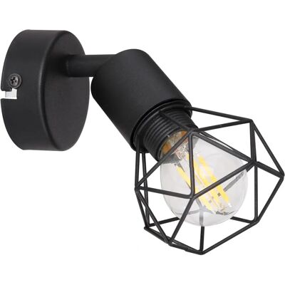 Globo Xara I Wandlampe - E14, Schwarz, 13.5cm Globo Xara I Wandlampe - E14, Schwarz, 13.5cm