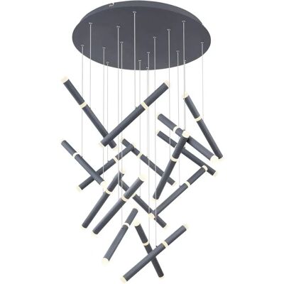 Globo Lighting KELSY grafiet LED hanglamp Globo Lighting KELSY grafiet LED hanglamp