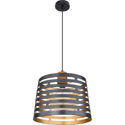 Globo Lighting ABLONA - Black Metal Pendant Lamp - E27, 35cm Globo Lighting ABLONA - Black Metal Pendant Lamp - E27, 35cm