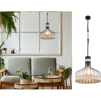 Lámpara colgante Halia Globo - negro - metal - 35 cm - E27 - Estilo bohemio Lámpara colgante Halia Globo - negro - metal - 35 cm - E27 - Estilo bohemio