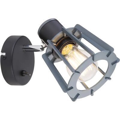 Mutoni Light Noir Métal Bois Applique Murale - Wall Light - Publicité Mutoni Light Noir Métal Bois Applique Murale - Wall Light - Publicité