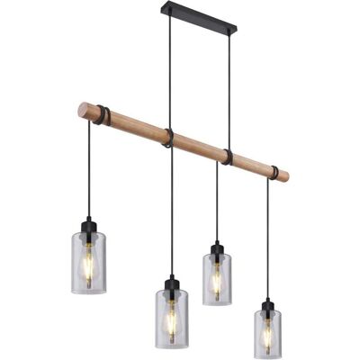 Suspension Noire Sconto - 130cm H, 15cm L - Style Rustique Suspension Noire Sconto - 130cm H, 15cm L - Style Rustique