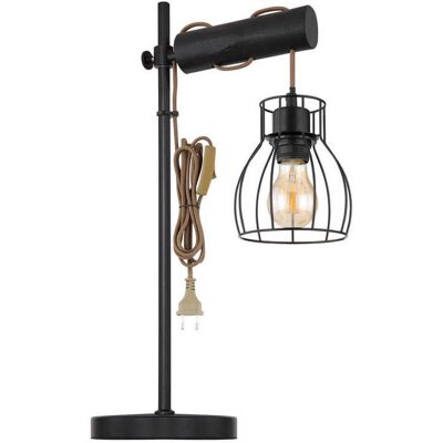 Lampa Stołowa GLOBO MINA Czarna - 40W, E27, 55cm Lampa Stołowa GLOBO MINA Czarna - 40W, E27, 55cm