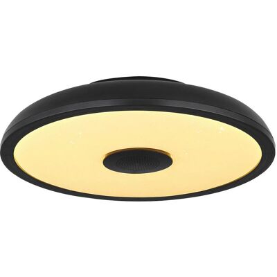 Lustre Ronde Raffy Bluetooth - 18W, Noir - Publicité Lustre Ronde Raffy Bluetooth - 18W, Noir - Publicité