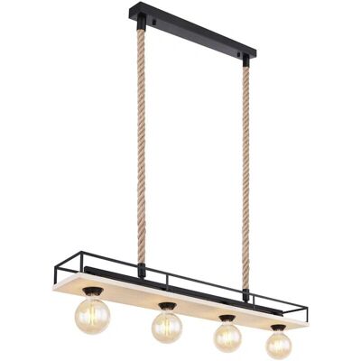 Lámpara Colgante Globo Lighting Trixi Metal Negra E27 4 Focos Lámpara Colgante Globo Lighting Trixi Metal Negra E27 4 Focos