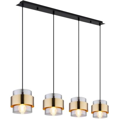 Globo Lighting Milley Schwarze Pendellampe - Höhenverstellbar, 4 E27 Globo Lighting Milley Schwarze Pendellampe - Höhenverstellbar, 4 E27