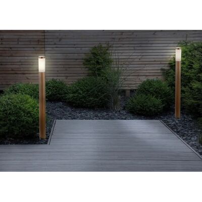 GLOBO Boston Außenlampe - 110cm, E27, IP44, Imitation Holz GLOBO Boston Außenlampe - 110cm, E27, IP44, Imitation Holz