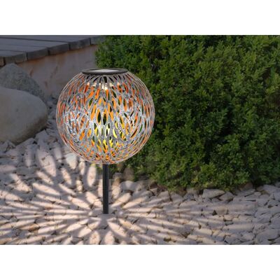 GLOBO LIGHTING Solarleuchte dekorativ, Außen, Silbergrau GLOBO LIGHTING Solarleuchte dekorativ, Außen, Silbergrau