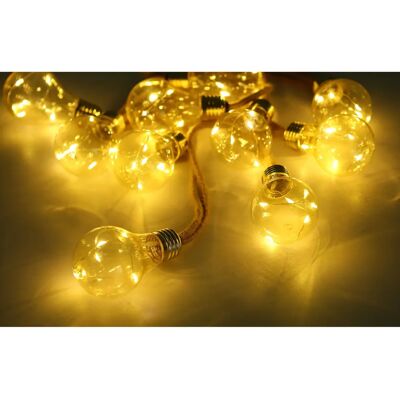 GLOBO Solar LED Streifenlampe - Dekoratives Hanfseil - IP44 GLOBO Solar LED Streifenlampe - Dekoratives Hanfseil - IP44