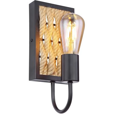 Globo Lighting Halia Wall Lamp - E27, Black, Metal Globo Lighting Halia Wall Lamp - E27, Black, Metal