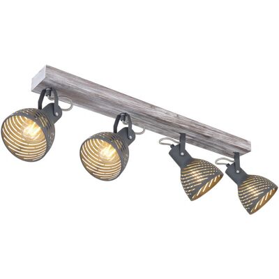 Globo Lighting Mori Weiß Holz 4-Lampen Schiene - Beleuchtungsleiste Globo Lighting Mori Weiß Holz 4-Lampen Schiene - Beleuchtungsleiste