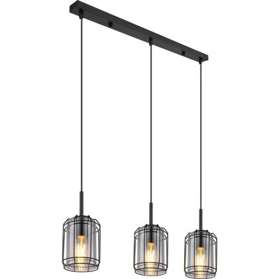 Globo Kammi Black Pendant Light - Industrial Style Globo Kammi Black Pendant Light - Industrial Style