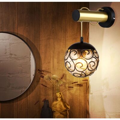 Globo Lighting Fitz Wandleuchte - Metall Schwarz E27 Globo Lighting Fitz Wandleuchte - Metall Schwarz E27