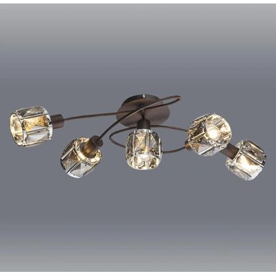 Stropní lampa Indiana z kovu černá E14 5 žárovek - Globo Lighting Stropní lampa Indiana z kovu černá E14 5 žárovek - Globo Lighting