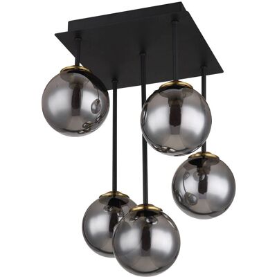Globo Lighting Jorge Schwarze Deckenleuchte - 5 G9 Birnen Globo Lighting Jorge Schwarze Deckenleuchte - 5 G9 Birnen