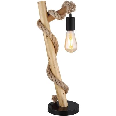 Lámpara de Mesa Globo Ulleu - Estilo Rústico - Metal Negro - 53,5cm Lámpara de Mesa Globo Ulleu - Estilo Rústico - Metal Negro - 53,5cm