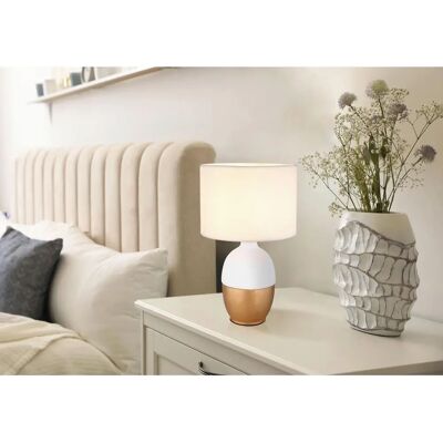 GLOBO Valentino Tischlampe - Weiß/Gold - 21627W GLOBO Valentino Tischlampe - Weiß/Gold - 21627W