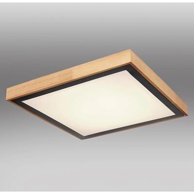 GLOBO 41764-24Q Bruno LED Ceiling Light - Black/Wood GLOBO 41764-24Q Bruno LED Ceiling Light - Black/Wood