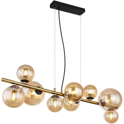 Globo Riha 56135-9H LED Függőlámpa - Borostyán színű üveg árnyékolók Globo Riha 56135-9H LED Függőlámpa - Borostyán színű üveg árnyékolók