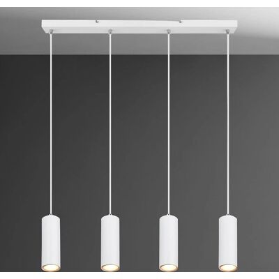 Globo Lighting Robby White Pendant Lamp - 4 GU10 Bulbs Globo Lighting Robby White Pendant Lamp - 4 GU10 Bulbs