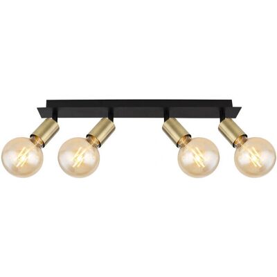 Riel de iluminación Globo Lighting Liliana Negro Metal - 4 lámparas Riel de iluminación Globo Lighting Liliana Negro Metal - 4 lámparas