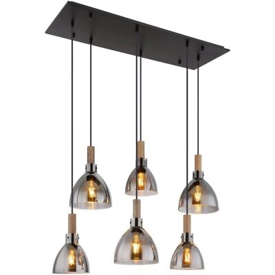 Globo Mattea Hängeleuchte - Schwarz, Braun, Rauch - Moderner Stil - Pendelleuchte Globo Mattea Hängeleuchte - Schwarz, Braun, Rauch - Moderner Stil - Pendelleuchte