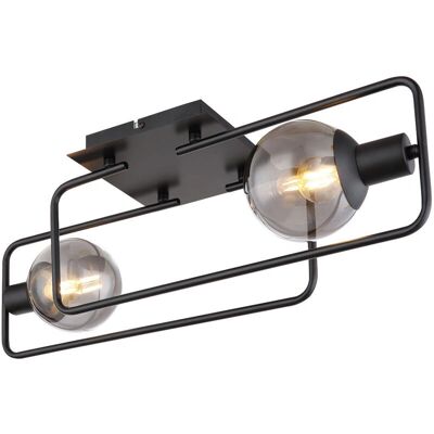 Globo Lighting Blama Schwarze Deckenleuchte - E14, 2 Lampen Globo Lighting Blama Schwarze Deckenleuchte - E14, 2 Lampen