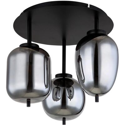 Globo Blacky Pendelleuchte - 3 E14, Rauchglas, 36cm - Deckenlampe Globo Blacky Pendelleuchte - 3 E14, Rauchglas, 36cm - Deckenlampe