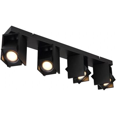 Globo Lighting Barra de Luz Negra GU10 4 Lámparas - Focos Globo Lighting Barra de Luz Negra GU10 4 Lámparas - Focos