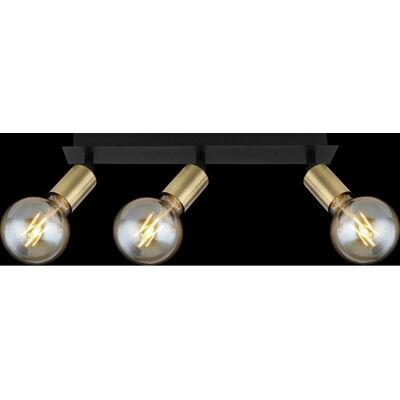 Globo Lighting Liliana Schwarze Metall 3-Lampen Schiene Globo Lighting Liliana Schwarze Metall 3-Lampen Schiene