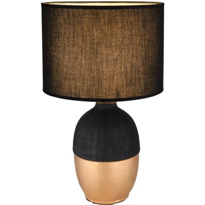 Lampa stołowa GLOBO Valentino - Ceramika Tekstylia Czarny Lampa stołowa GLOBO Valentino - Ceramika Tekstylia Czarny