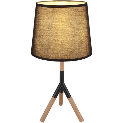 Lampe de table Globo Kikki - noir - métal - 25cm - E27 - Style campagne Lampe de table Globo Kikki - noir - métal - 25cm - E27 - Style campagne
