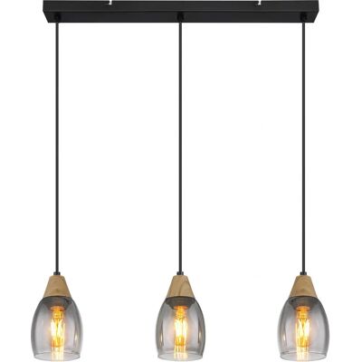 GLOBO 15706-3H REID Hängeleuchte - Schwarz - 55x120 cm GLOBO 15706-3H REID Hängeleuchte - Schwarz - 55x120 cm