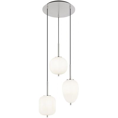 Globo 15345-3NO Nickel Pendelleuchte - 46cm, E14, Metall, Klassischer Stil Globo 15345-3NO Nickel Pendelleuchte - 46cm, E14, Metall, Klassischer Stil