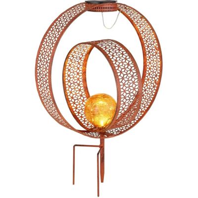 Globo Solar Außenlampe - Rostmetall, Warmweiß 2700K, 42cm Globo Solar Außenlampe - Rostmetall, Warmweiß 2700K, 42cm