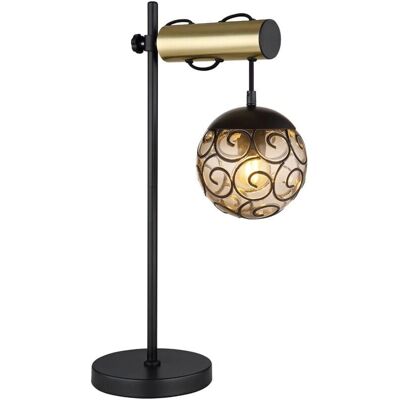 Globo Lighting Fitz Leselampe - Schwarz, Gold, Verstellbarer Arm Globo Lighting Fitz Leselampe - Schwarz, Gold, Verstellbarer Arm
